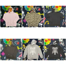 BAPE x Sanrio MILO Collab Camouflage-Paneled Casual Hoodie-6029  